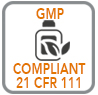 The GMP Compliant 21 CFR 111 badge represents Compliant Dietary Supplement processes and demonstrates Red Mesa Science & Refining adheres to 21 CFR 111 regulations