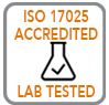 ISO 17025 badge demonstrates that Red Mesa Science and Refining uses an ISO 17025 accredited third party lab for COAs to communicate trust in the quality and potency of our cannabinoids.