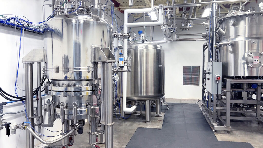 CBD, CBG, CBN, CBL CBC Isolates are refined and purified utilizing industrial scale customized equipment and evacuated out of our large-scale vessel through a dispensing chute directly into a plastic lined barrel and stored untouched until final ISO 17025 accredited third party labs confirm its high potency to nearly 100%, is THC-Free and federal removal of pesticides, chemicals and other compounds. From there, the isolate is packaged into kilo size bulk packaging available for sale at wholesale prices.