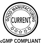 Red Mesa Science & Refining's cGMP compliance badge for manufacturing hemp-derived cannabinoids like CBD, CBG, CBN, CBT, and CBL